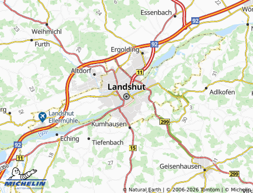 MICHELIN-Landkarte Landshut - ViaMichelin