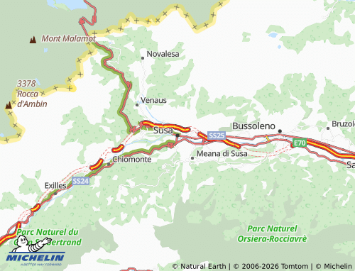 Mapa MICHELIN Susa - ViaMichelin