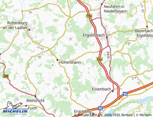 MICHELIN Unkofen map - ViaMichelin