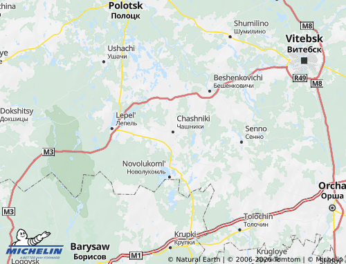MICHELIN-Landkarte Chashnikskiy rayon - ViaMichelin