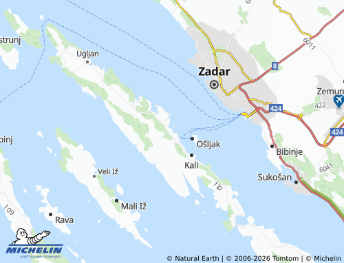 MICHELIN Preko map - ViaMichelin