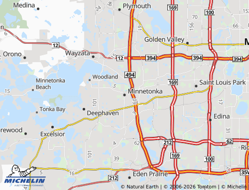 Carte MICHELIN Minnetonka - ViaMichelin