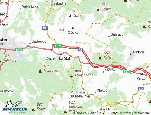 Mappa MICHELIN Vígľaš - ViaMichelin