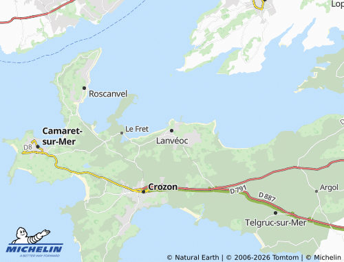 Mappa MICHELIN Lanvéoc - ViaMichelin