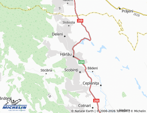 Mapa MICHELIN Hârlău - ViaMichelin