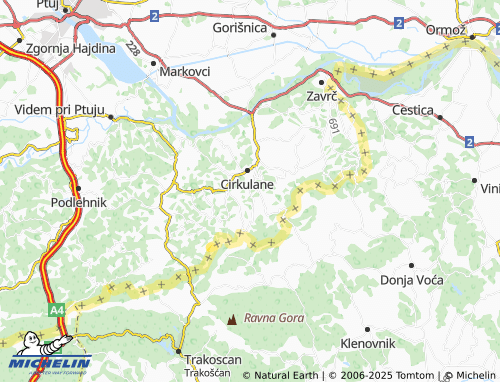 MICHELIN Paradiž map - ViaMichelin