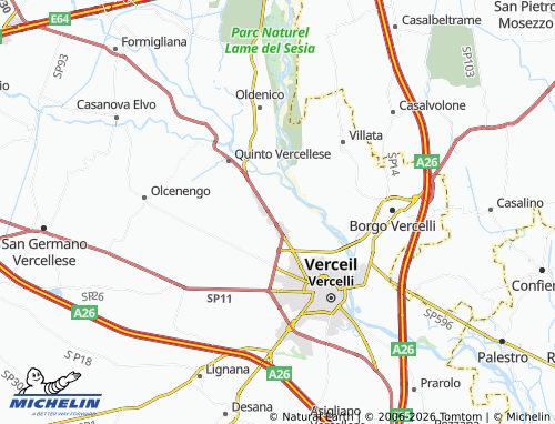 Mappa MICHELIN Caresanablot - ViaMichelin