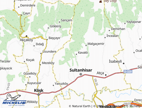 MICHELIN Kabaca map - ViaMichelin