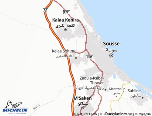 Carte MICHELIN Kalâa Seghira - ViaMichelin