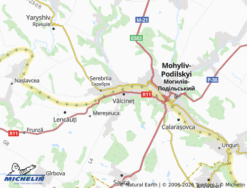 MICHELIN-Landkarte Vălcineț - ViaMichelin
