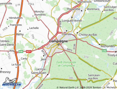 Mapa MICHELIN Compiègne - ViaMichelin