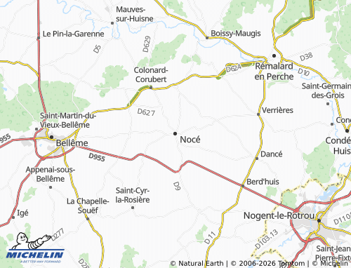 Mapa MICHELIN Nocé - ViaMichelin