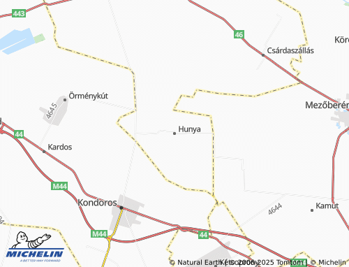 MICHELIN Hunya map - ViaMichelin