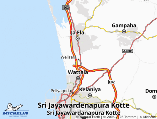 MICHELIN Welisara map - ViaMichelin