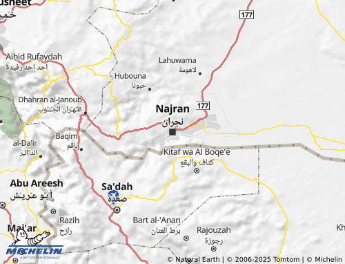 MICHELIN Najran Province map - ViaMichelin