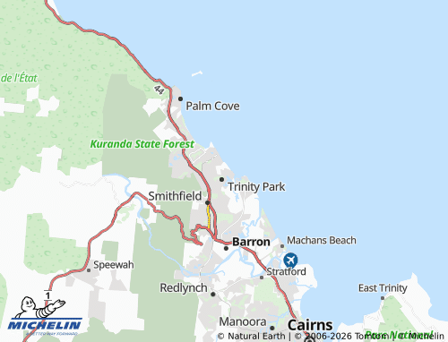 MICHELIN Trinity Beach map - ViaMichelin