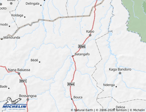 MICHELIN Batangafo map - ViaMichelin