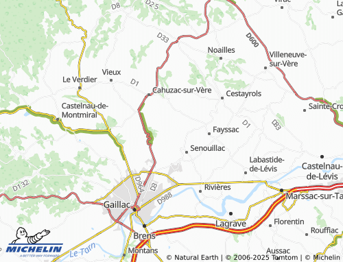 MICHELIN Mauriac map - ViaMichelin