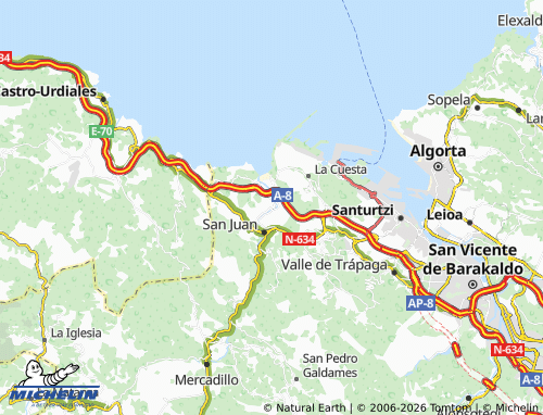 MICHELIN San Julián map - ViaMichelin