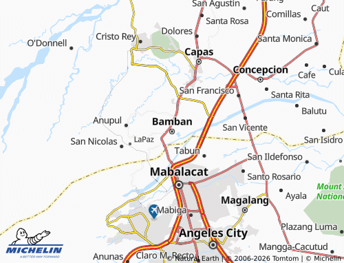 MICHELIN Bamban map - ViaMichelin
