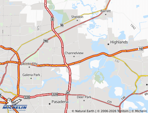 Mapa MICHELIN Channelview - ViaMichelin