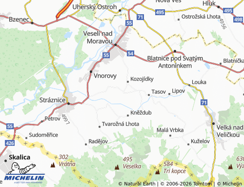 Kaart MICHELIN Žeraviny - ViaMichelin
