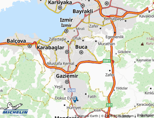 MICHELIN Yeşilbağlar map - ViaMichelin