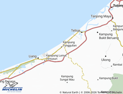 Mappa MICHELIN Kampung Tunggulian - ViaMichelin