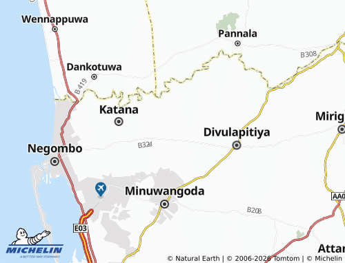 Mappa MICHELIN Induragara South - ViaMichelin