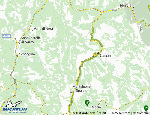 MICHELIN-Landkarte Capanne di Rocca Porena - ViaMichelin