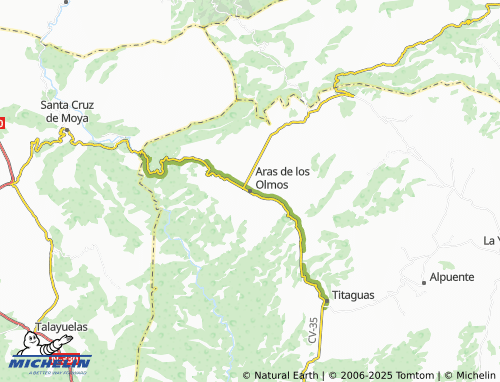MICHELIN Aras de los Olmos map - ViaMichelin