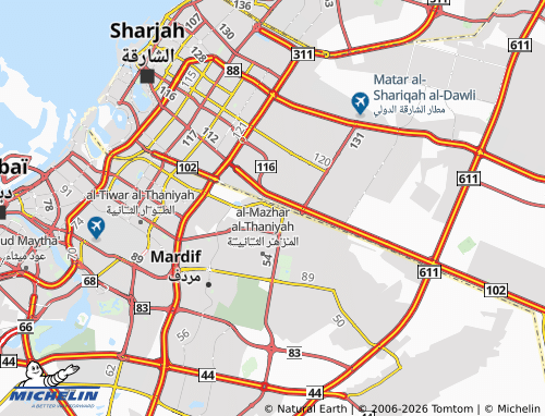 MICHELIN Oud Al Muteena Second map - ViaMichelin
