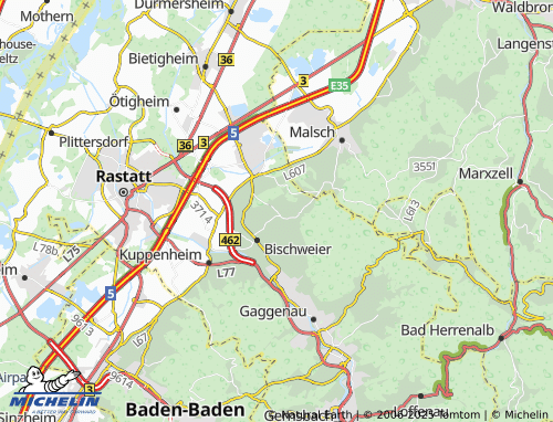 MICHELIN Niederweier map - ViaMichelin