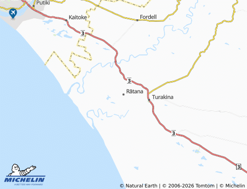 Mapa MICHELIN Rātana - ViaMichelin