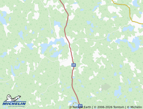 Carte MICHELIN Korsberga - ViaMichelin