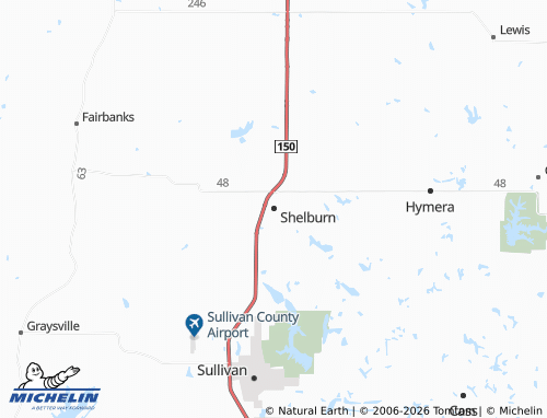Mapa MICHELIN Shelburn - ViaMichelin