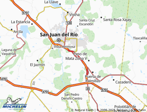 MICHELIN Fraccionamiento San Juan del Río map - ViaMichelin