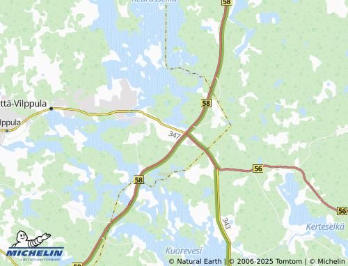 MICHELIN Tammikangas map - ViaMichelin