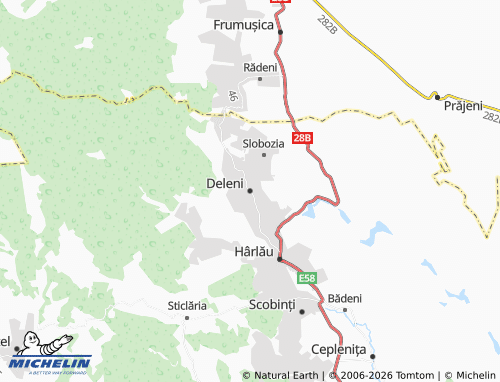 Mappa MICHELIN Deleni - ViaMichelin