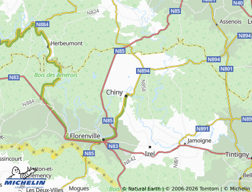 Mappa MICHELIN Chiny - ViaMichelin