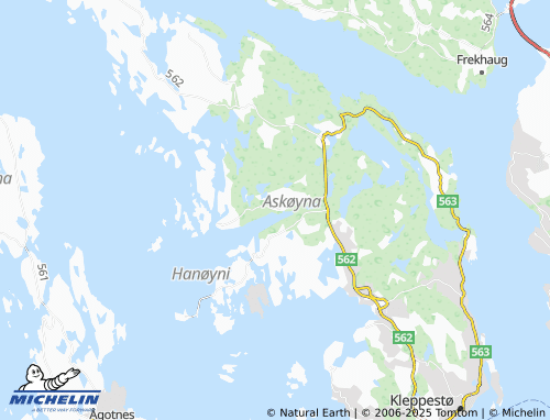 MICHELIN Davanger map - ViaMichelin