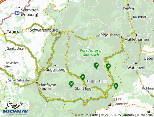 MICHELIN Rüschegg Gambach map - ViaMichelin