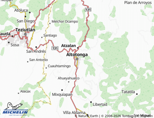 MICHELIN-Landkarte Altotonga - ViaMichelin