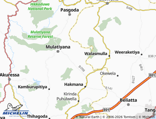 MICHELIN-Landkarte Dewalegama West - ViaMichelin
