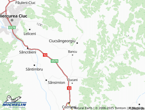 MICHELIN Bancu map - ViaMichelin