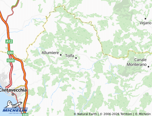 Mapa MICHELIN Tolfa - ViaMichelin