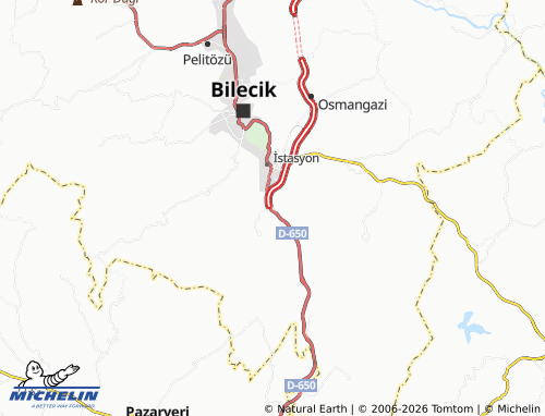 MICHELIN Küplü map - ViaMichelin