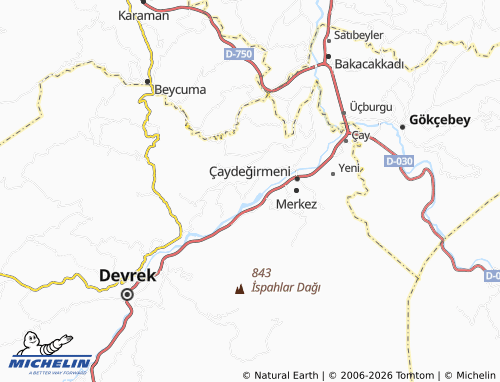 MICHELIN Burhanoğlu map - ViaMichelin