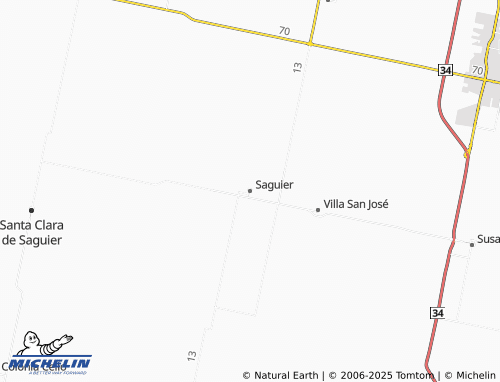 MICHELIN Saguier map - ViaMichelin