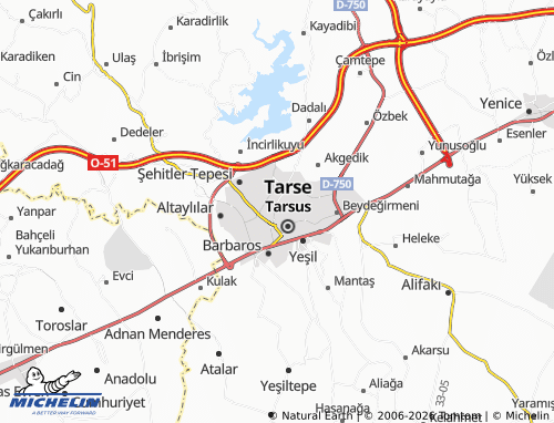 MICHELIN Yeşilyurt map - ViaMichelin